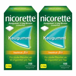 NICORETTE chewing-gum 4 mg fruits frais, 210 pièces