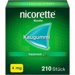 NICORETTE chewing-gum 4 mg menthe fraîche, 210 pcs