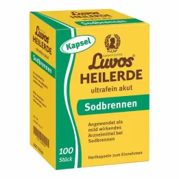 Luvos Healing Clay Ultra Fine Capsules de brûlures destomac aiguës, 100 pc