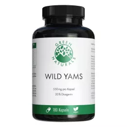 GREEN NATURALS Wild Yam capsules végétaliennes à haute dose, 180 pcs