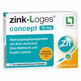 ZINK-LOGES concept 15 mg comprimés sans gastro, 30 pcs