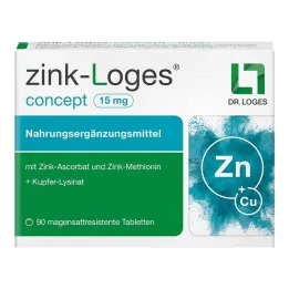Concept Zinc-Loges 15 mg comprimés entériques résistants, 90 pc