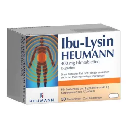 Ibu-Lysine Heumann 400 mg comprimés pelliculés, 50 pc