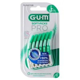 GUM Soft Picks Pro grand, 60 pièces