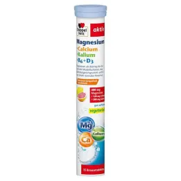 Doppelherz Magnésium + Calcium + Comprimés effervescents de potassium, 15 pc