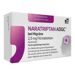 NARATRIPTAN ADGC® pour les migraines 2,5 mg comprimés pelliculés, 2 pc