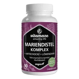 Artichaut complexe de chardon-Marie + pissenlit veg.Kps, 90 pc