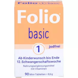 FOLIO 1 comprimés pelliculés basiques sans iode, 90 pc