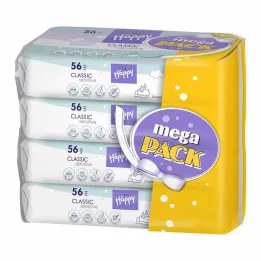 Bella baby Happy lingettes humides sensibles, 4x56 pièces