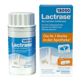 Lactrase 18 000 FCC comprimés, recharge divisible, 200 pièces