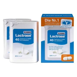 Lactrase 32 000 Comprimés Fcc divisibles en distributeur (2x40 pièces)