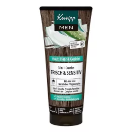 KNEIPP MEN douche 3 en 1 fraîche & sensible, 200 ml