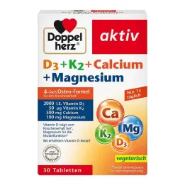 Doppelherz D3 + K2 + Comprimés de calcium + magnésium, 30 pc