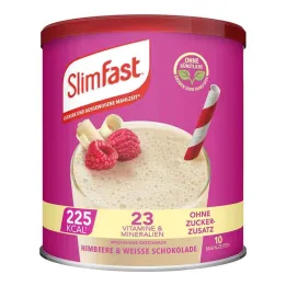Poudre Slim Fast framboise + chocolat blanc, 365 g