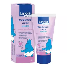 LINOLA Bébé & Crème de protection des plaies pour enfants sensibles, 50 ml