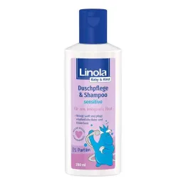 Linola Baby & Soin de douche pour enfants & Shampoing sensible (200 ml)