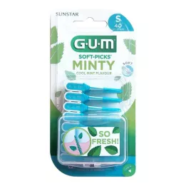 GUM SOFT-PICKS MINTY petit, 40 pièces