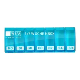 Wepa 1x7 boîte hebdomadaire UV-protection + turquoise, 1 pc