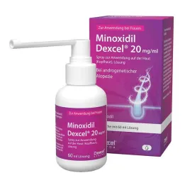 Minoxidil Dexcel 20 mg/ml spray pour utilisation sur le cuir chevelu, 60 ml