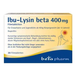 Ibu-Lysine bêta 400 mg comprimés pelliculés, 20 pc