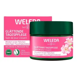 Weleda soin de jour lissant rose sauvage &amp; thé blanc, 40 ml
