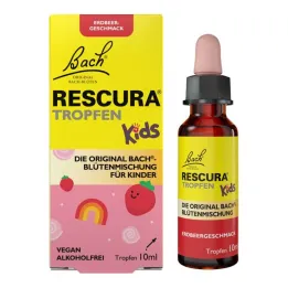 Fleurs de Bach originales Rescura Kids gouttes fraise sans alcool, 10 ml