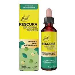Fleurs de Bach originales Rescura gouttes pomme menthe sans alcool, 20 ml