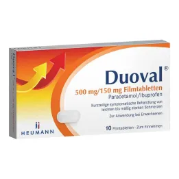 Duoval 500 mg / 150 mg comprimés pelliculés, 10 pc