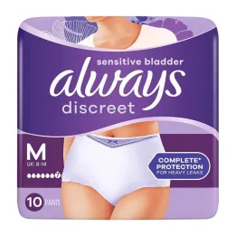 Pantalon dincontinence toujours discret plus M, 10 pc