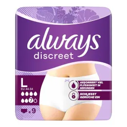 Pantalon dincontinence toujours discret plus L, 9 pcs