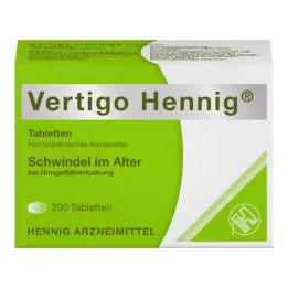 Comprimés Vertigo Hennig, 200 pc