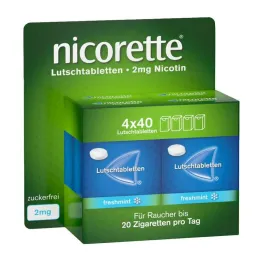 Nicorette menthe fraîche 2 mg pastilles pressées, 160 pc
