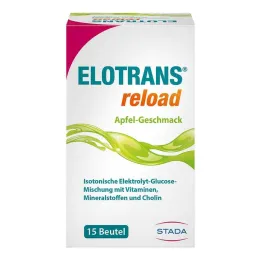 Elotrans recharge électrolyte poudre pomme sachet, 15X7,45 g