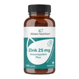 Zinc 25 mg Système immunitaire Plus haute dose + capsules végétaliennes, 120 pc
