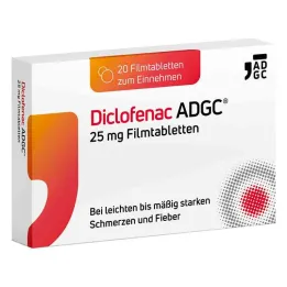 Diclofénac ADGC 25 mg comprimés pelliculés, 20 pc