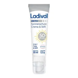 Ladival Crème de Protection Solaire Active & Stylo LSF 50 + , 30 ml