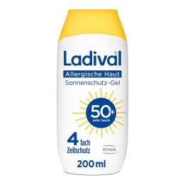 Gel de protection solaire pour peau allergique Ladival LSF 50 + , 200 ml