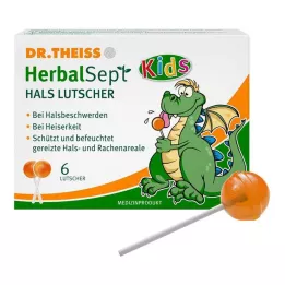 DR.THEISS HerbalSept Neck Lollipops Kids 6 pcs bonbons, 6 pcs
