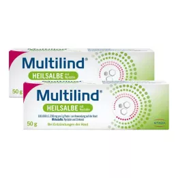 MULTILIND Pommade cicatrisante à la nystatine et à loxyde de zinc, 2X50 g