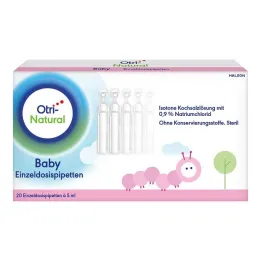 Pipettes à dose unique OtriNatural Baby, 20X5 ml