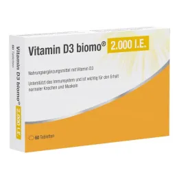 Vitamine D3 Biomo 2 000 UI comprimés, 60 pc