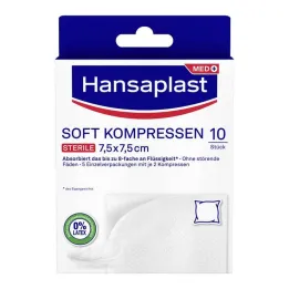 Compresses souples Hansaplast 7,5x7,5 cm stériles, 5x2 pièces
