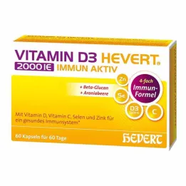 Vitamine D3 Hevert 2000 IE Capsules actives immunitaires, 60 pc