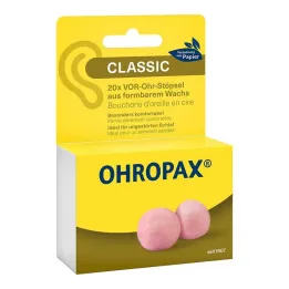 Ohropax Classic cire devant les bouchons doreille, 20 pièces