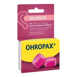 Bouchons doreille en silicone Ohropax Silence, 6 pièces