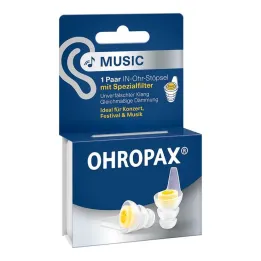 Ohropax Music bouchons de filtre intra-auriculaires, 2 pièces