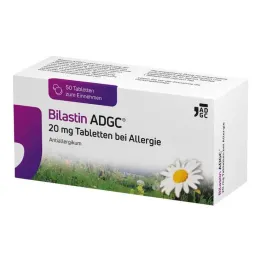 Bilastine ADGC Comprimés de 20 mg pour les allergies, 50 pc