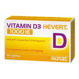 Vitamine D3 Hevert 1000 UI comprimés, 100 pc