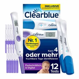 Pack combiné de tests dovulation et de grossesse Clearblue, 12 pc