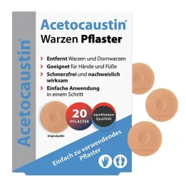 Pansements verrues à lacétocaustine, 20 pièces